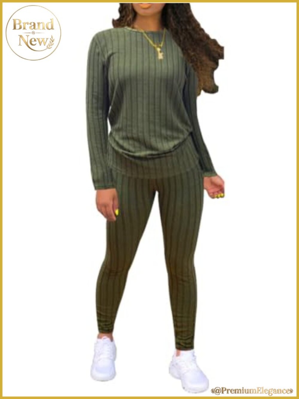 Two Piece Lounge Set Long Sleeve Bodycon Top & Pants